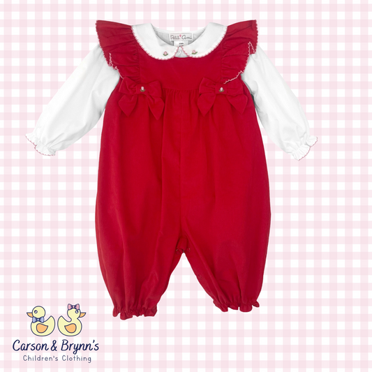 Petit Ami Longall with Ruffle Accent and Bows