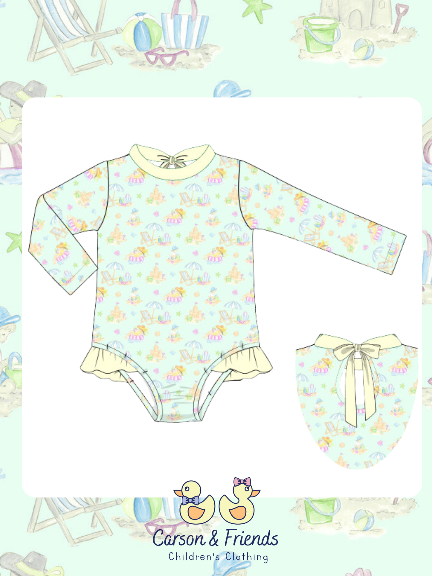 PRESALE- Beach Days Swim Girls One Piece