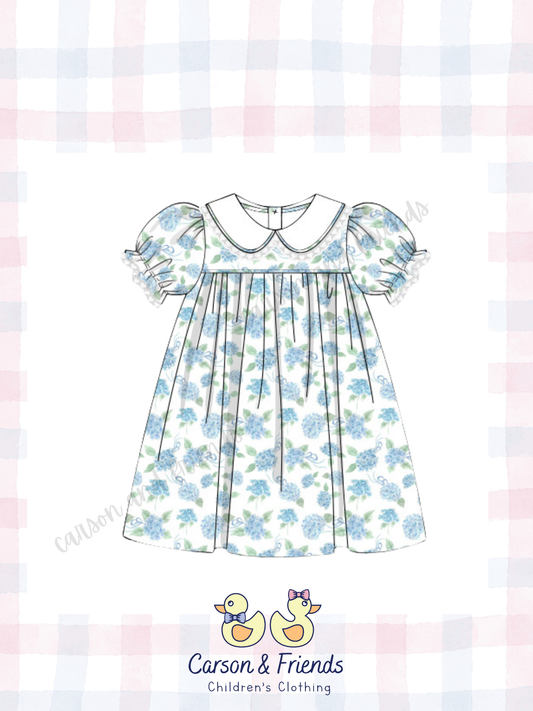 Presale ETA April- Woven Hydrangeas Dress