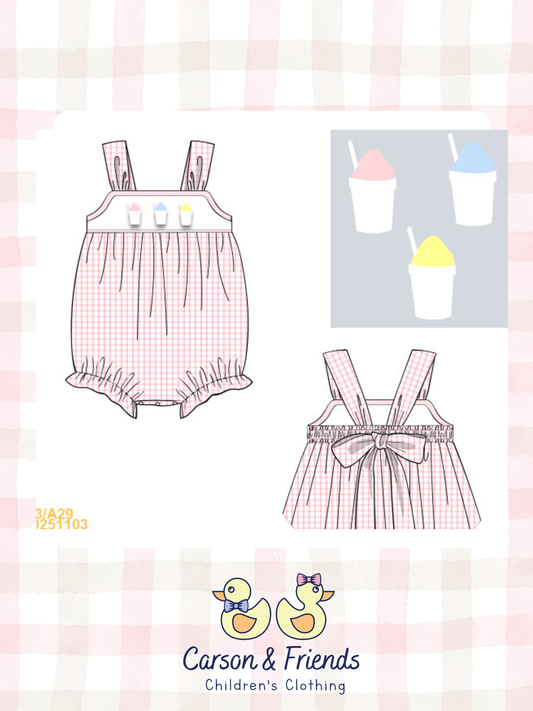 Pre-Sale ETA April- Snoballs Smocked Bubble- Girls