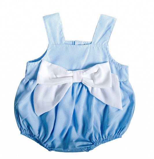 Blue and White Bow Bubble