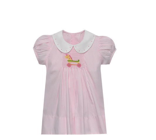Baby Sen Shay Apron Dress- Vintage Horse