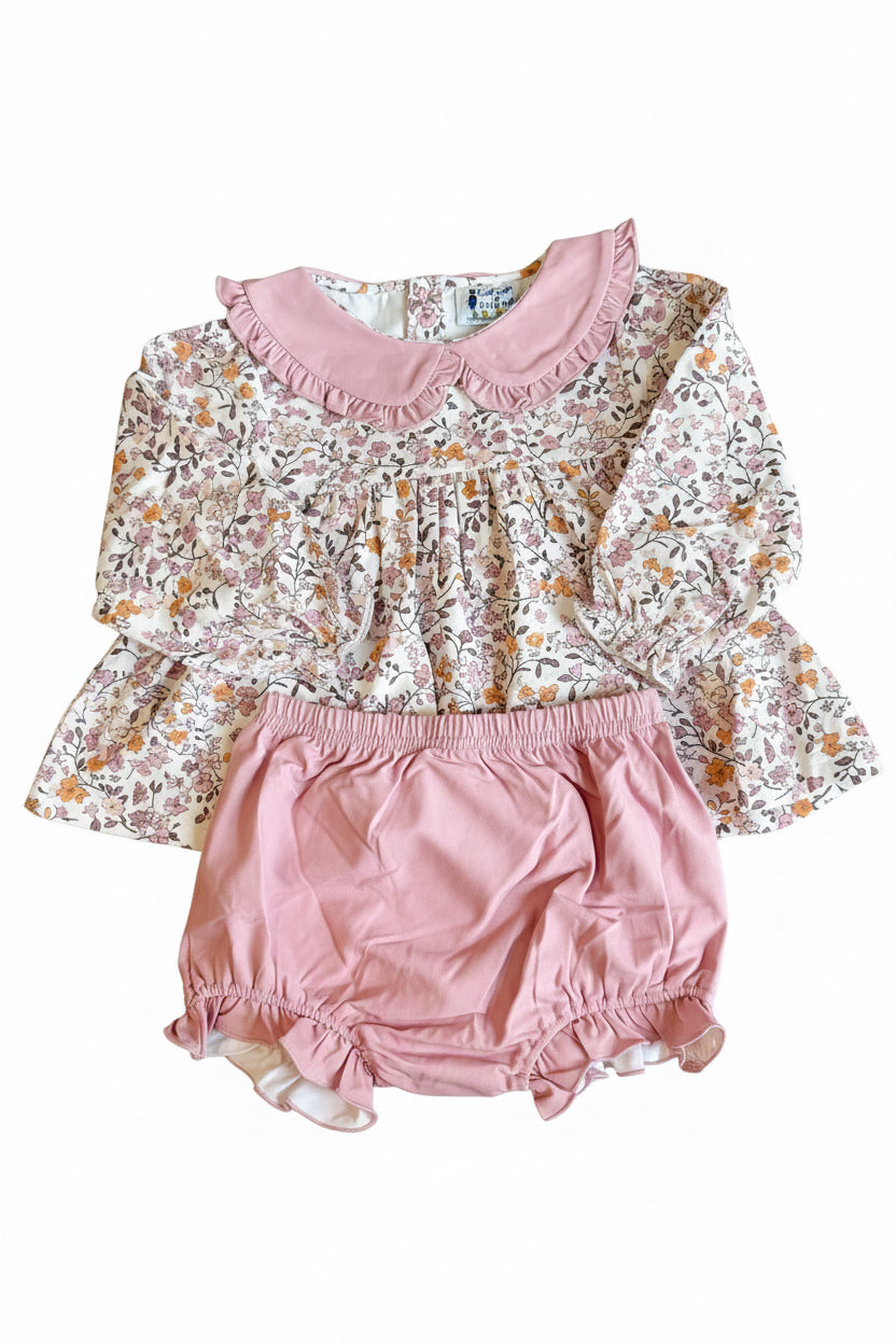 Carson and Friends Mauve Fall Floral Bloomer Set