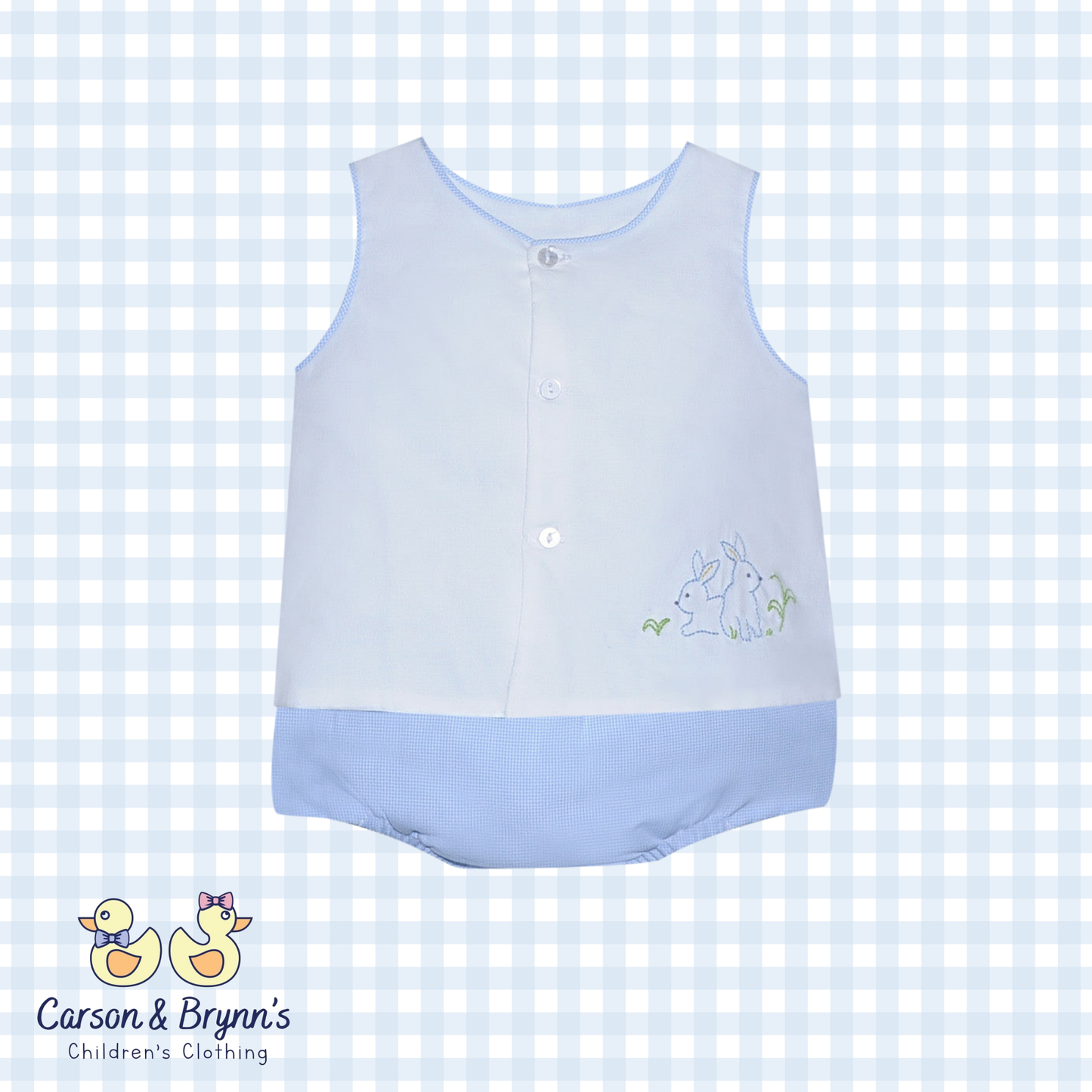 Remember Nguyen Peyton Diaper Set Bunnies- Blue