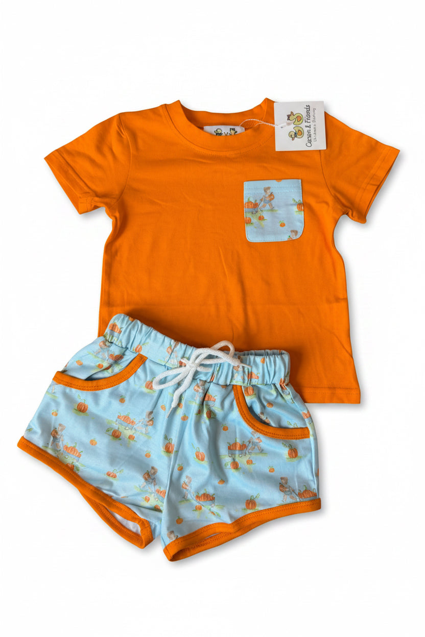 Carson and Friends Pumpkin Patch Short Set