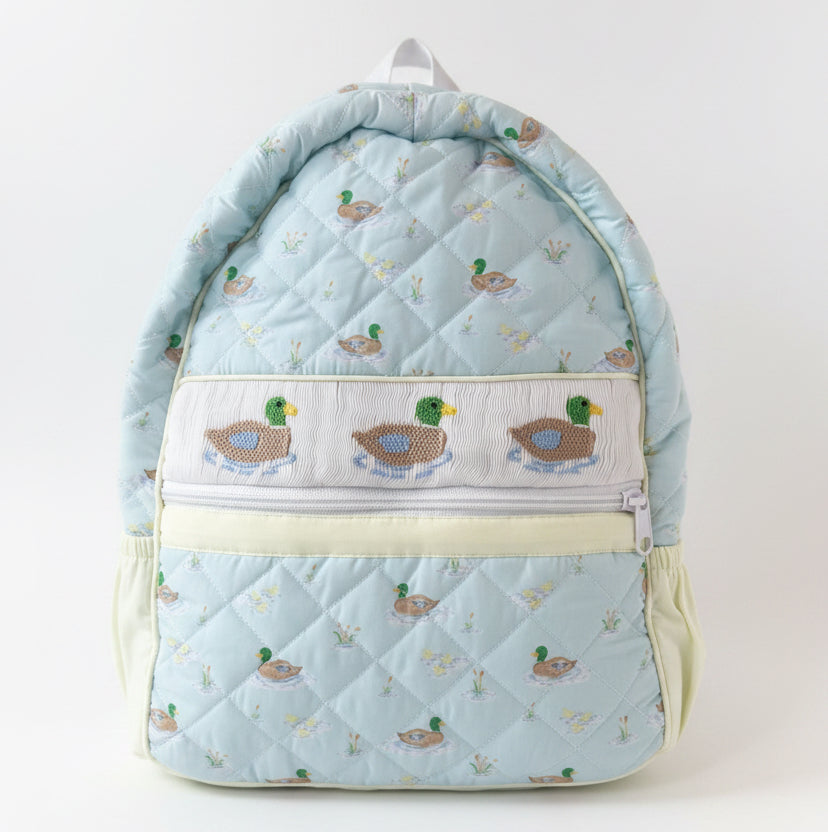 Carson and Friends Ducks on the Pond Smocked Backpack