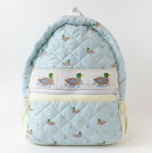 Carson and Friends Ducks on the Pond Smocked Backpack