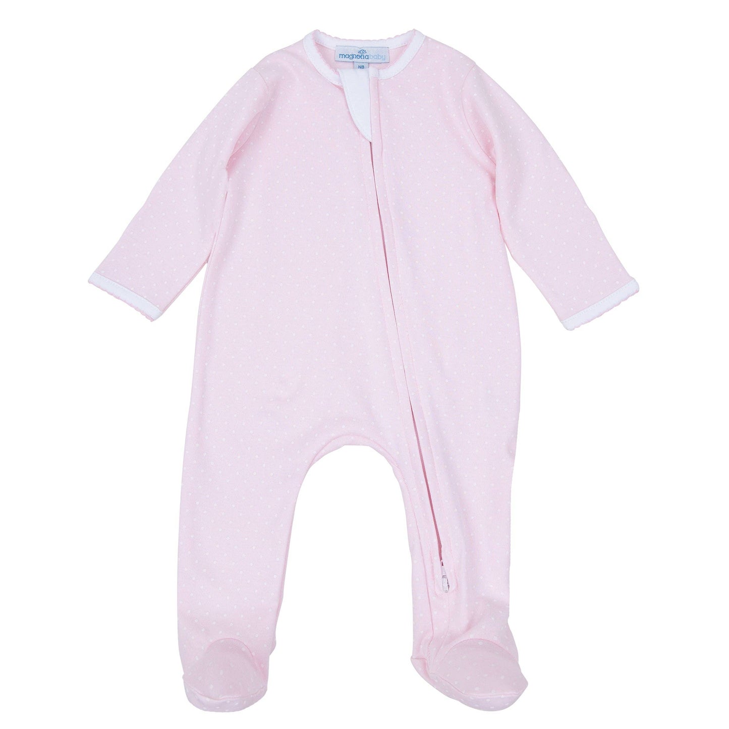 Magnolia Baby - Simply Sweet Zip Footie - Pink