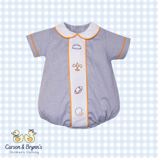 Southern Saturday 4 Logos Boy Bubble- Black and Gold