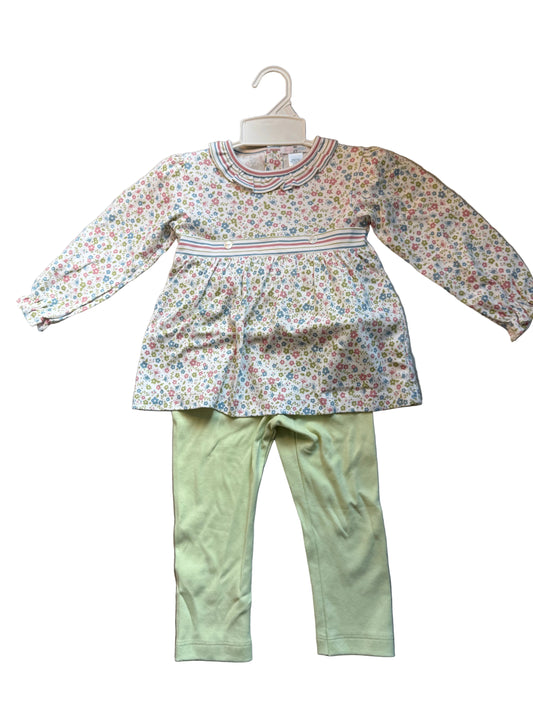 Baby Loren Green Floral Legging Set