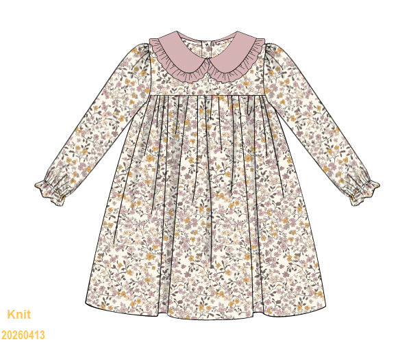 PREORDER ETA LATE AUGUST- Carson and Friends Mauve Fall Floral Dress