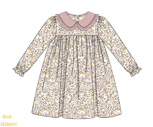PREORDER ETA LATE AUGUST- Carson and Friends Mauve Fall Floral Dress