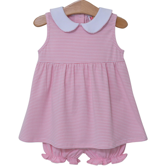 Charlotte Sleeveless Bloomer Set- Light Pink