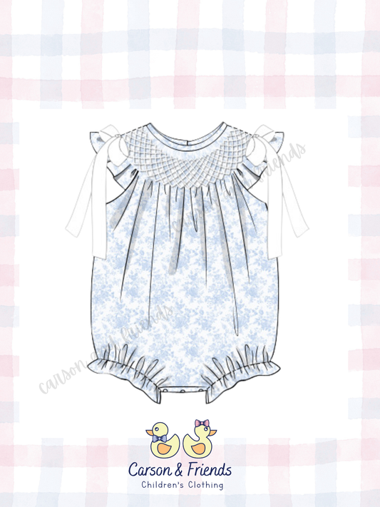Pre-Sale ETA April- Blue Toile & Pearls Bubble