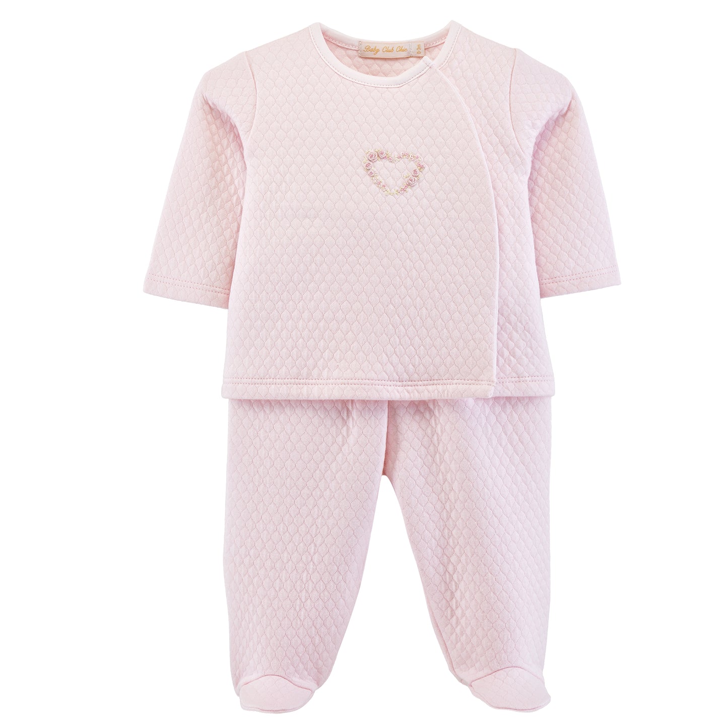 Baby Club Chic Rosebuds Pima Jacquard Top and Pant Set