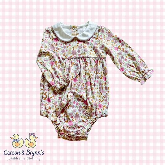 Baby Club Chic Peter Pan Collared Bubble- Blossom in Fall