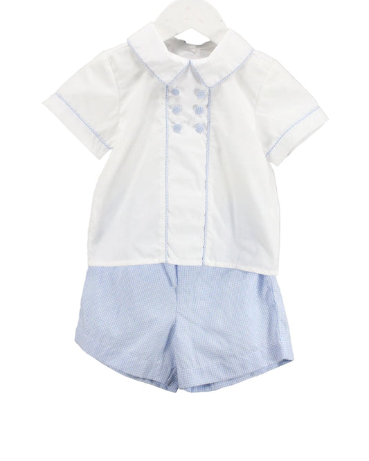 Baby Blessings Light Blue Gingham Edward Set