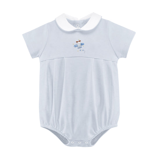Baby Club Chic Embroidered Bubble- Sky Adventure