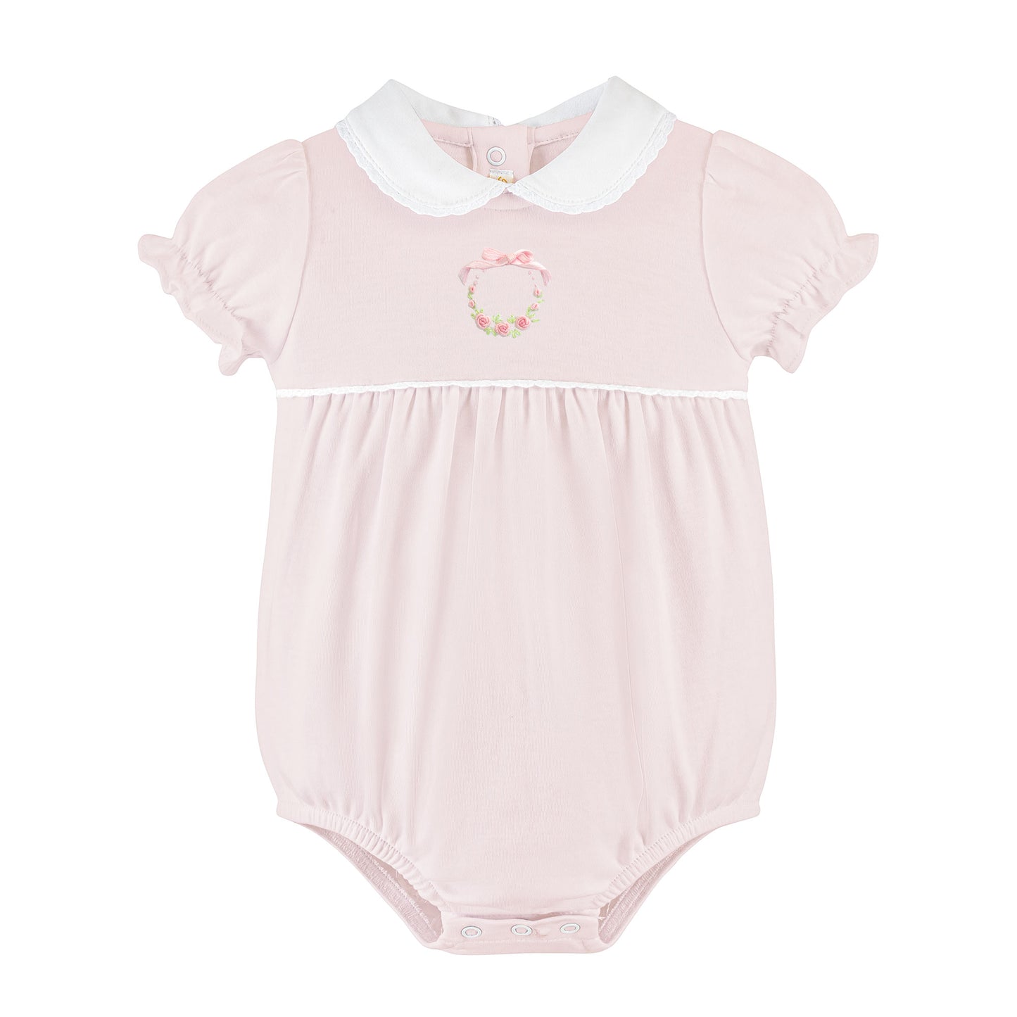 Baby Club Chic Embroidered Bubble- Bows and Roses