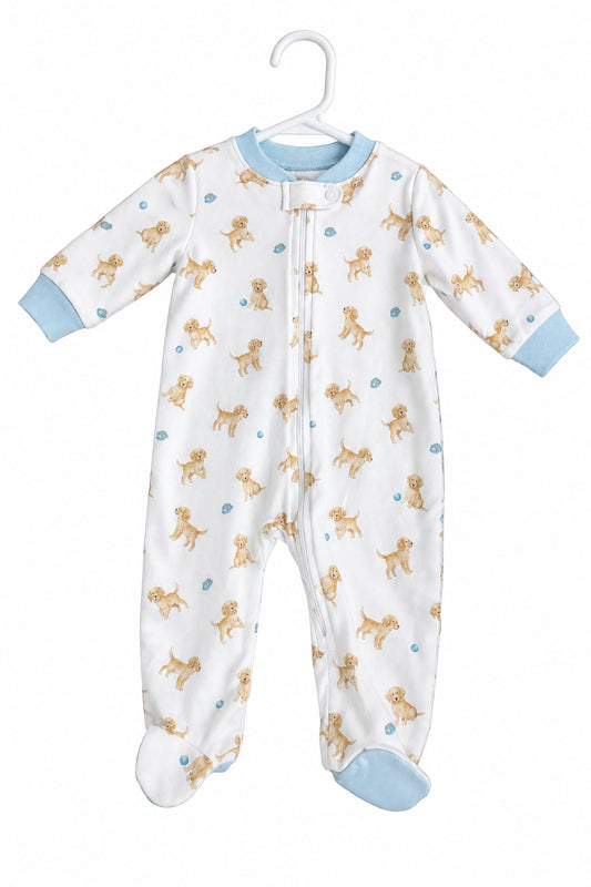 Baby Club Chic Tiny Puppies Pima Footie