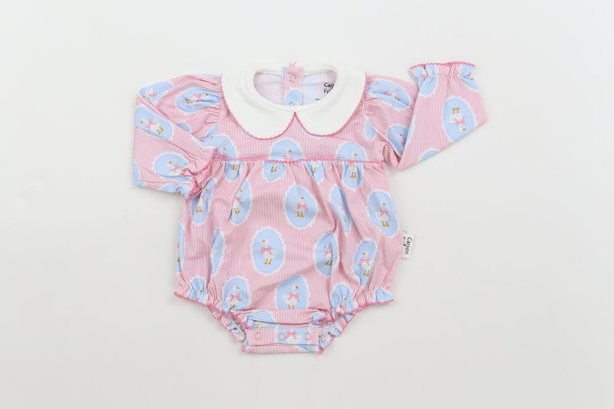 Carson and Friends Long Sleeve Girls Bubble- Silly Goose