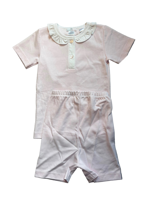 Baby Bliss Pink Stripe Pima Pajama Set