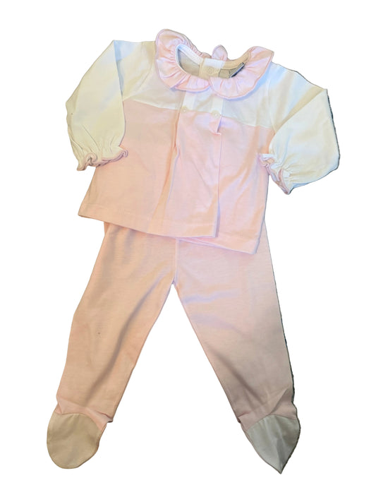 Babidu Baby Girls Pink Footed Set