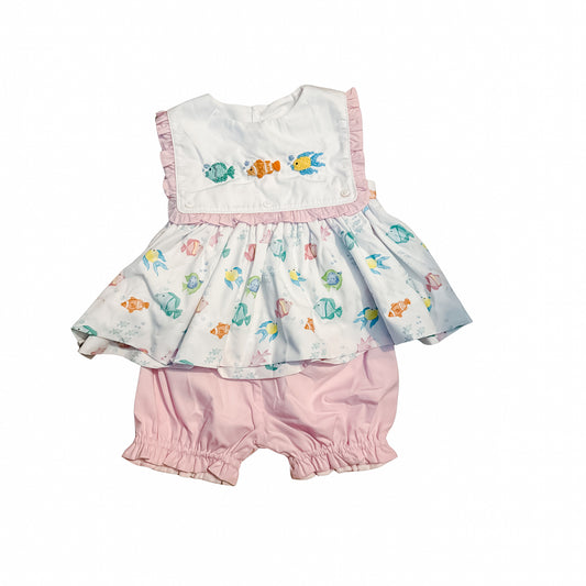 Carson and Friends French Knot Fishies Bloomer Short Set