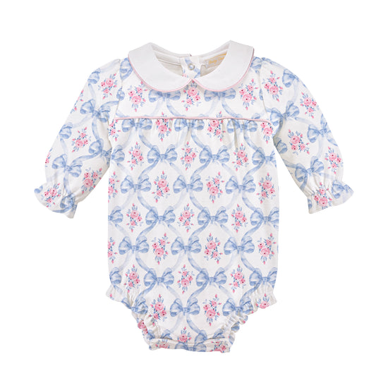 Baby Club l Bows and Blooms Bubble with Round Collar