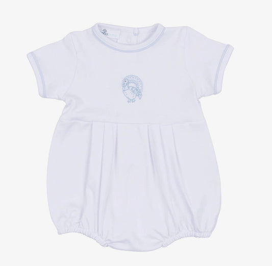 Magnolia Baby Harvest Blessings Short Sleeve Bubble- Blue