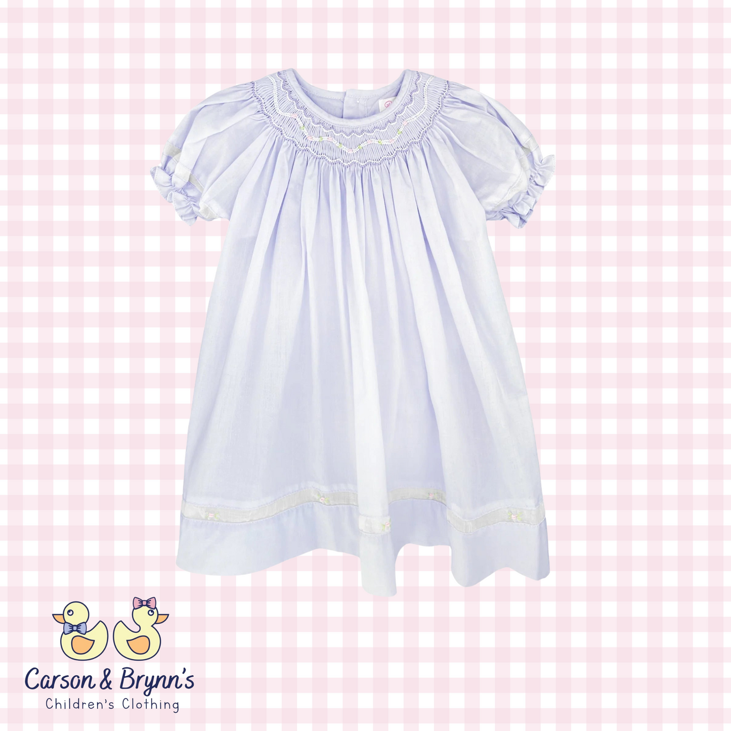 Petit Ami Smocked Daygown with Voile Insert