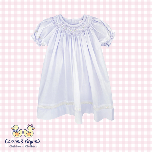 Petit Ami Smocked Daygown with Voile Insert