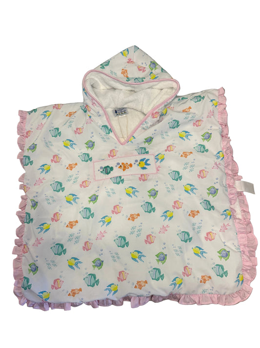 Carson and Friends Girls Fishy Smocked Hooded Towel
