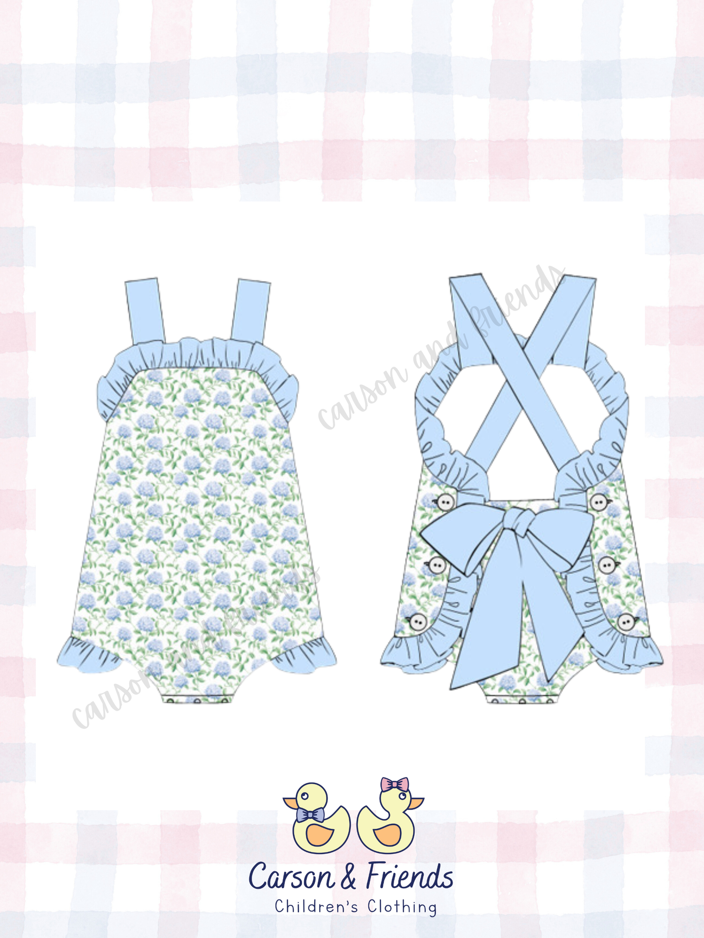 Presale ETA April- Hydrangeas Sunsuit