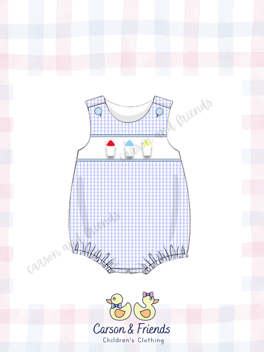 Pre-Sale ETA April- Snoballs Smocked Bubble- Boys