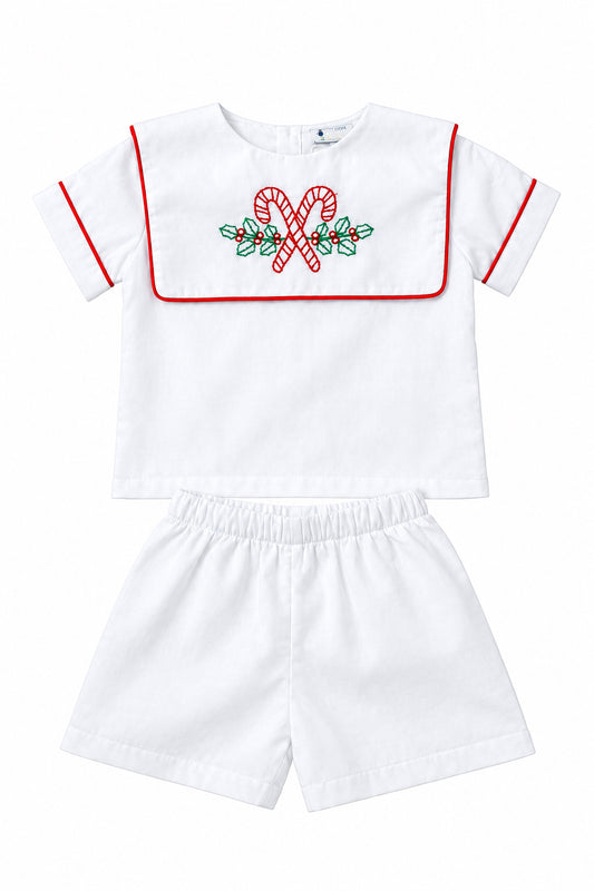 Carson and Friends Candy Cane Heirloom Short Set