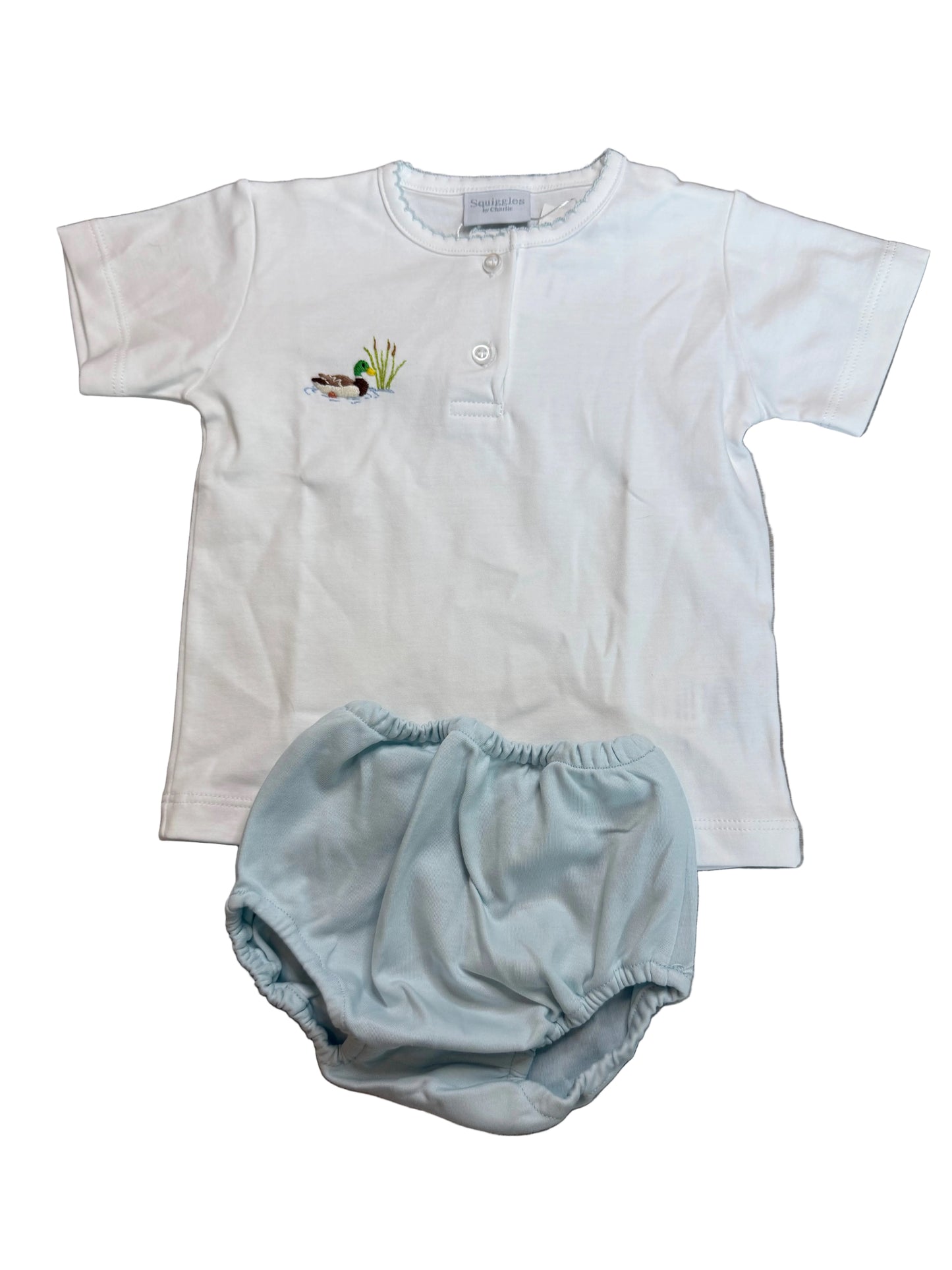 Squiggles Diaper Set with Mallard Embroidery