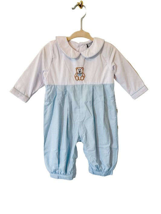 Carson and Friends Hand Embroidered Teddy Bear Romper