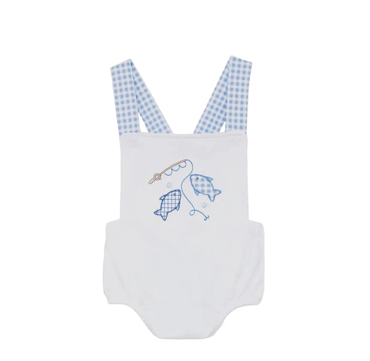 Magnolia Baby Gone Fishing Applique Criss-Cross Bubble