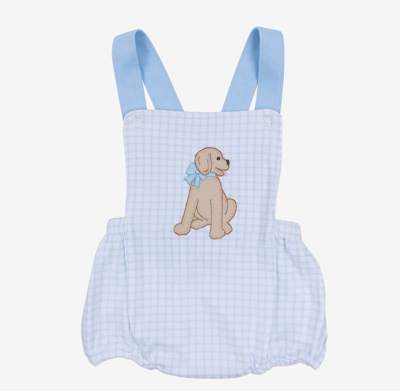 Magnolia Baby Puppy Playtime Applique Criss-Cross Bubble - Light Blue
