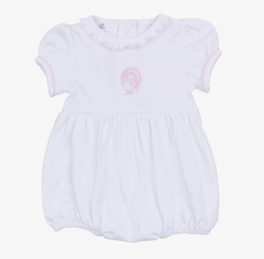 Magnolia Baby Harvest Blessings Short Sleeve Bubble- Pink