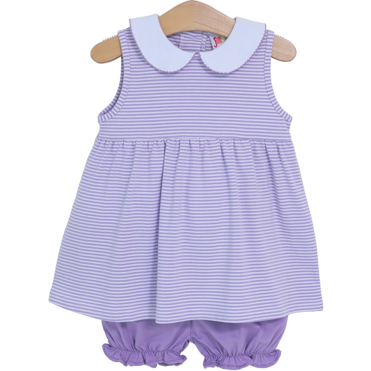 Charlotte Sleeveless Bloomer Set- Lavender