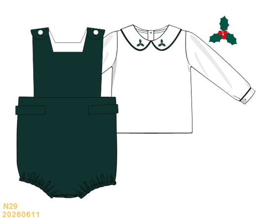 PREORDER ETA OCTOBER Carson and Friends Velvet Holly Bubble and Undershirt