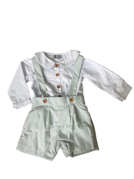 Carson and Friends Sage Green Heirloom Suspender Set