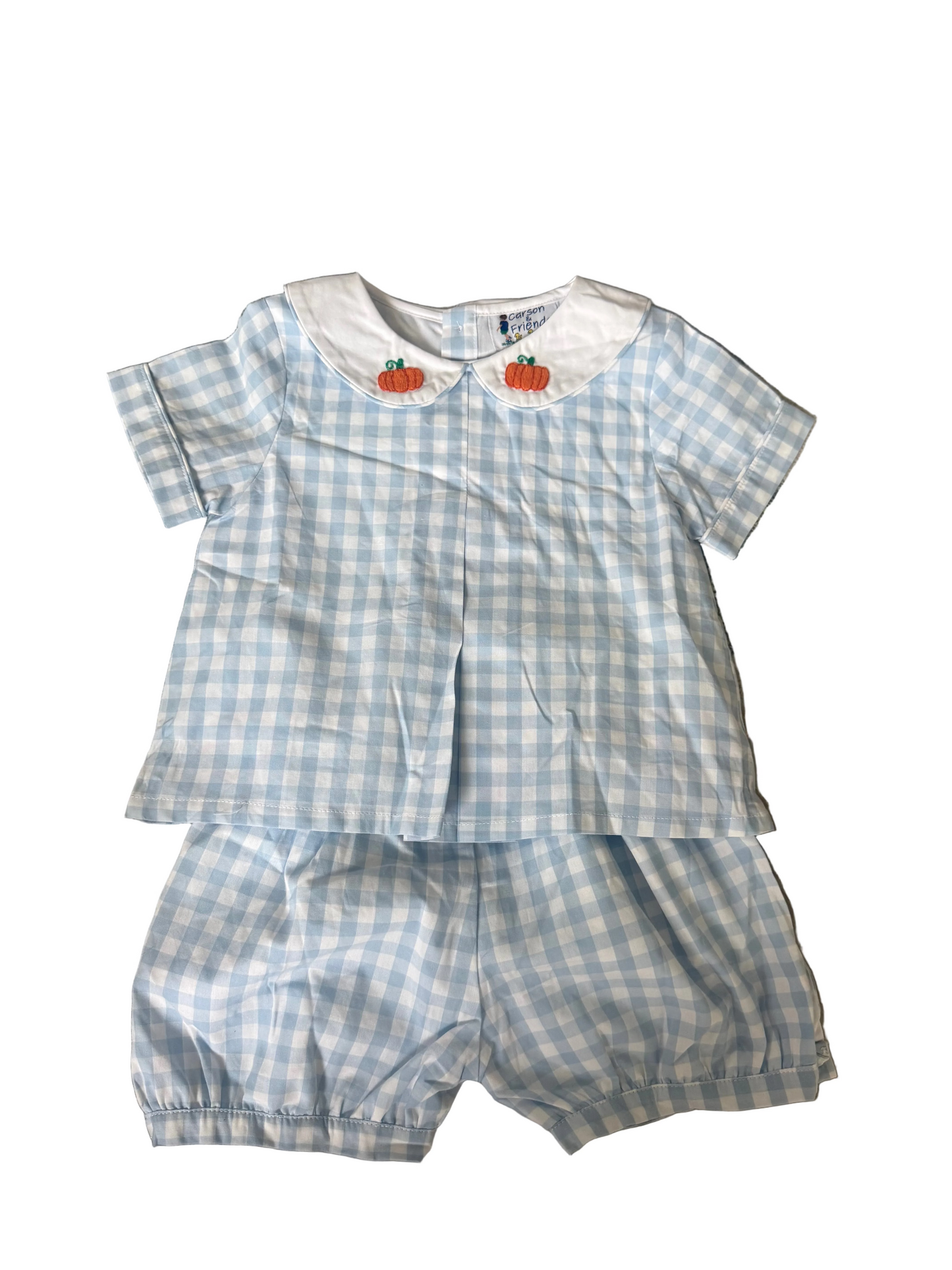 Carson and Friends Little Pumpkins Banded Short Set