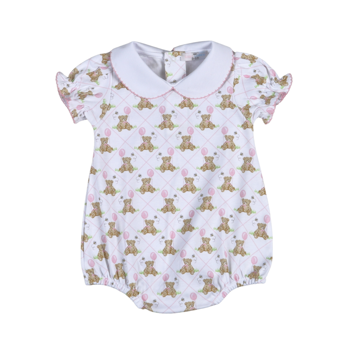 Baby Loren Teddy Bear Pink Bubble