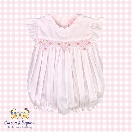 Petit Ami Flutter Sleeve Smocked Bubble