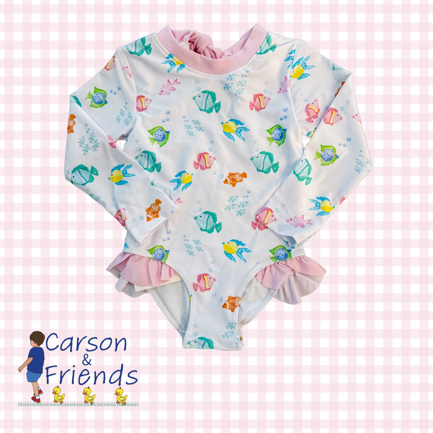 Carson and Friends Fishy Friends Girls One Piece Swim