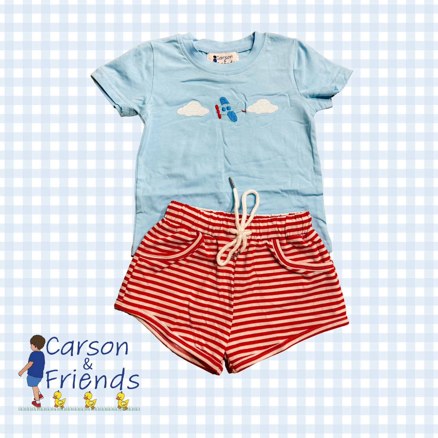 Carson and Friends Airplanes Short Set