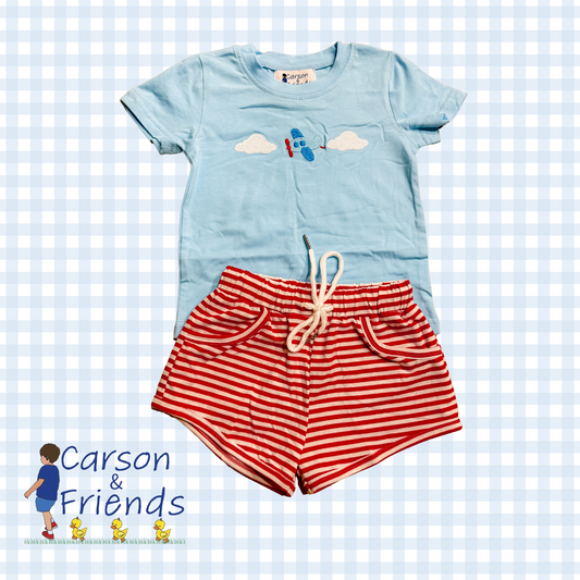 Carson and Friends Airplanes Short Set